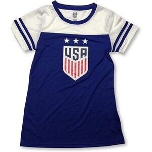 Icon Sports USA US Soccer Varsity Striped Women's Jersey T-Shirt